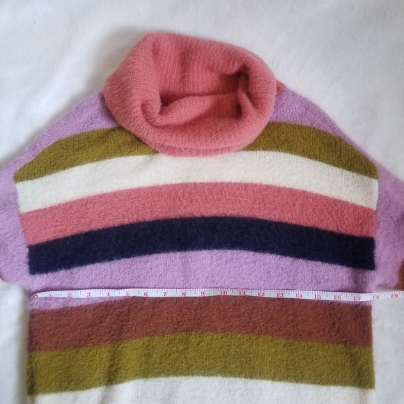 Caslon Womens Striped Cozy Turtleneck Knit Sweater - Picture 7 of 9